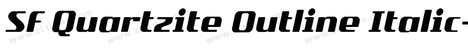 SF Quartzite Outline Italic字体转换